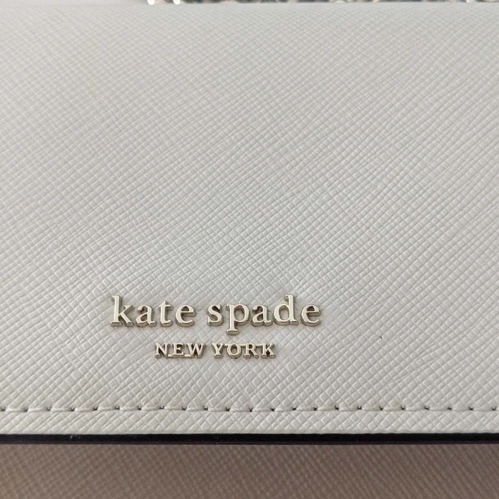 Kate Spade Willow Wallet cream Tan Leather Chain strap crossbody Bag - Picture 3 of 8